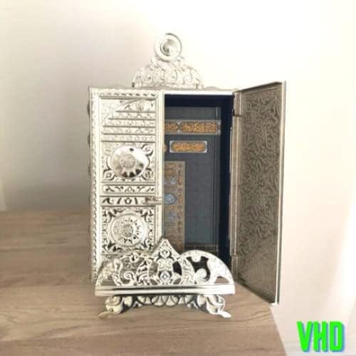 תיבת ספרים אסלאמית דקורטיבית של קאבה דלתות | תיבת האחסון של הקוראן הקדוש | קוראן, תיבת השער של מחזיק הספרים